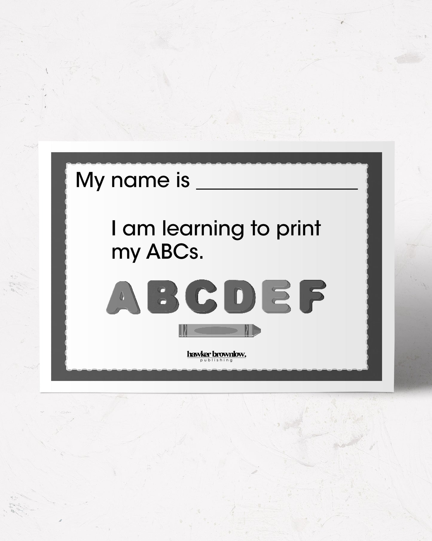 BRIGANCE: Readiness: Take-Home Activity: Prints Letters in Order (5)