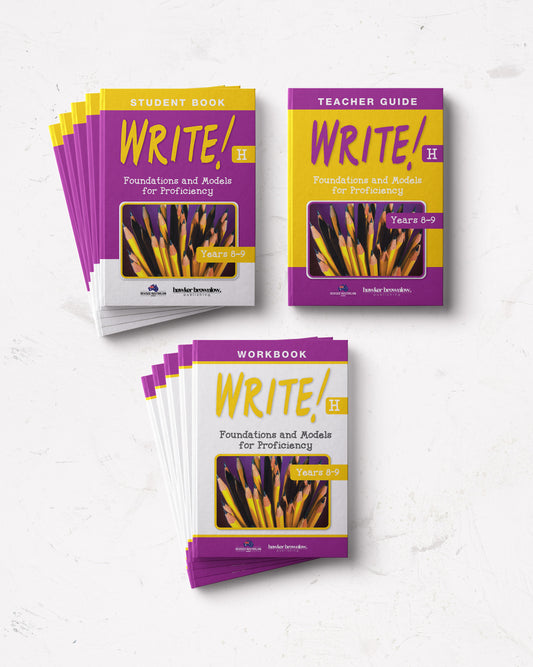 WRITE! Class Set H (Years 8-9) (25 Student Books + 25 Workbooks + 1 Teacher Guide)