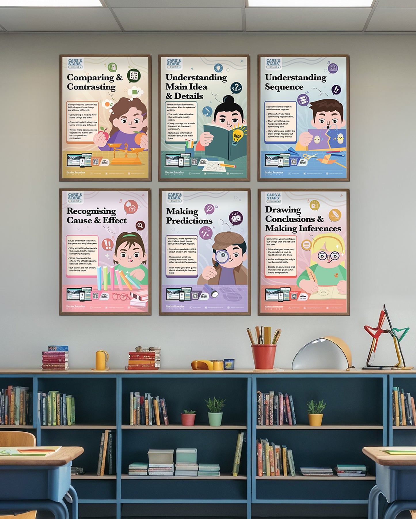 CARS & STARS Reading Strategies A2 Posters (Set of 6)