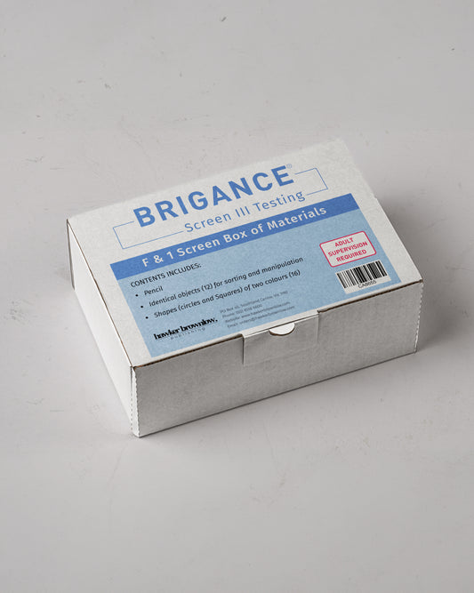 BRIGANCE: Screens III: Box of Materials (F&1)