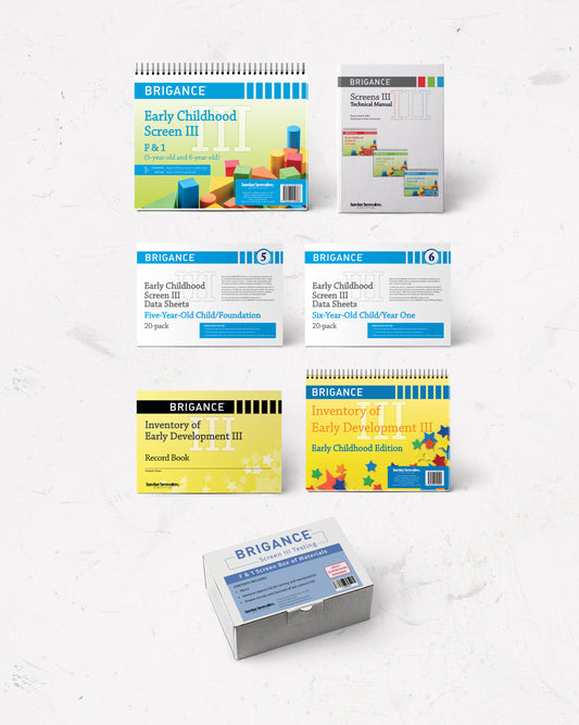 BRIGANCE: Screens III Complete Assessment Bundle F & 1