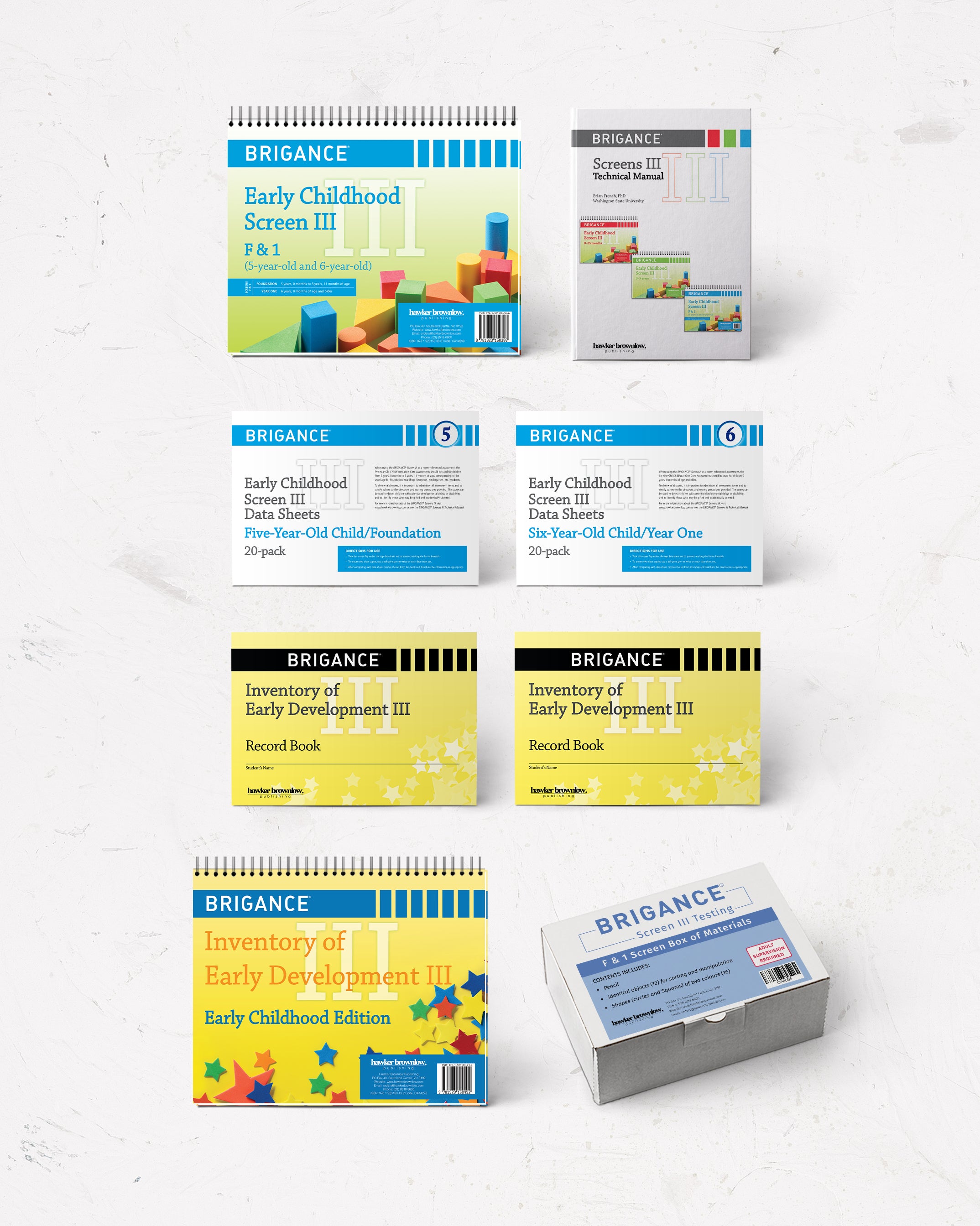 Brigance Testing BRIGANCE: Screens III Complete Assessment Bundle F & 1 – Hawker ...