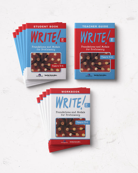 WRITE! Class Set E (Years 5-6) (25 Student Books + 25 Workbooks + 1 Teacher Guide)