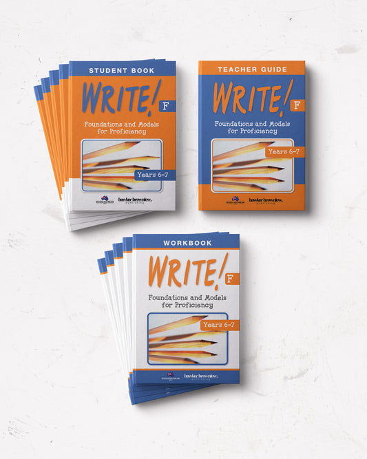WRITE! Class Set F (Years 6-7) (25 Student Books + 25 Workbooks + 1 Teacher Guide)