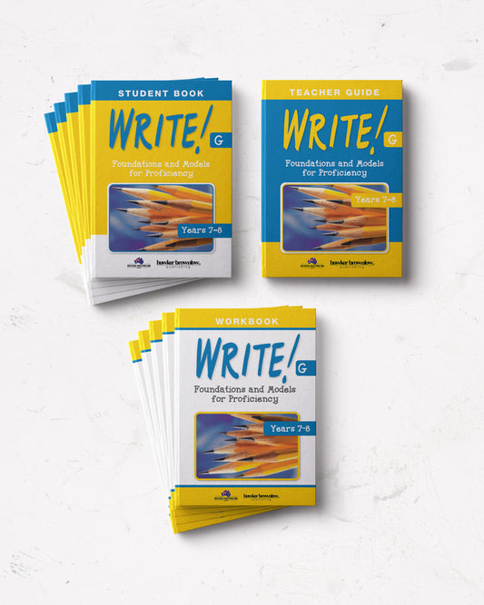 WRITE! Class Set G (Years 7-8) (25 Student Books + 25 Workbooks + 1 Teacher Guide)